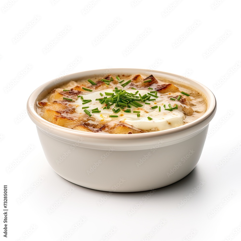 Onion soup closeup Onion soup closeup