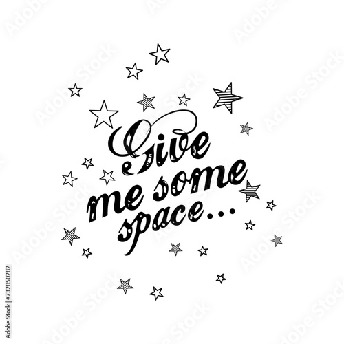 give me some space vector image, with stars around embroidery style. Vector for silkscreen, dtg, dtf, t-shirts, signs, banners, Subimation Jobs or for any application