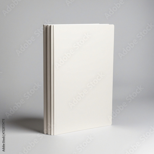 Blank book cover isolated on white