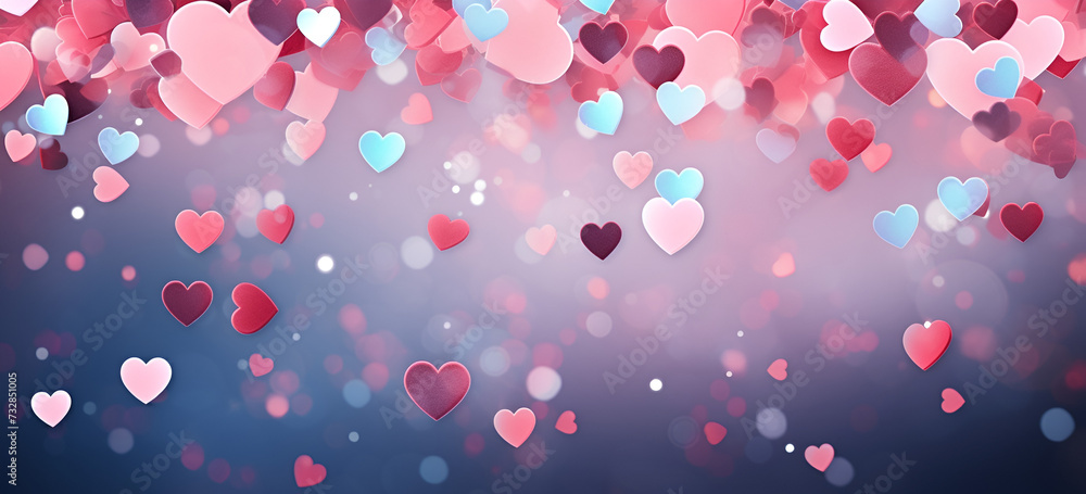  Hearts Background concept for Valentine's Day, Birthday, Mother's Day. 