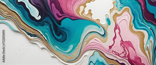 Sleek and Stylish Abstract Marble Artwork with Dynamic Fluid Patterns and Glistering Colors in a Modern Luxury Design