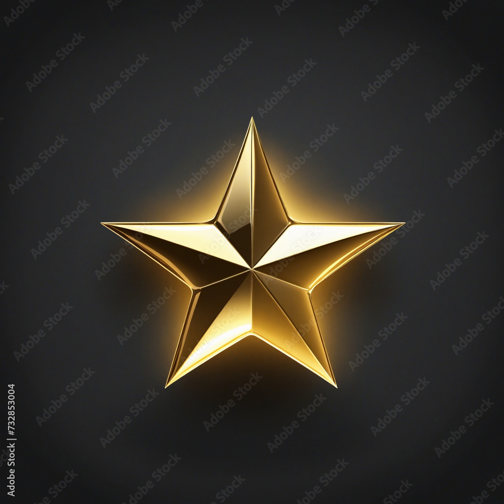 Golden Star Symbol: A Festive Pictogram of Celebration and Shiny Excellence Golden Star Symbol: A Festive Pictogram of Celebration and Shiny Excellence