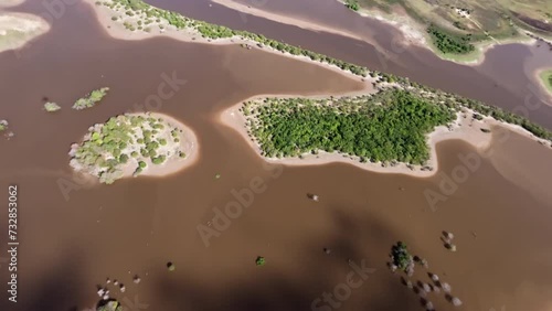 Overhead view of Paragua river in Venezuela photo