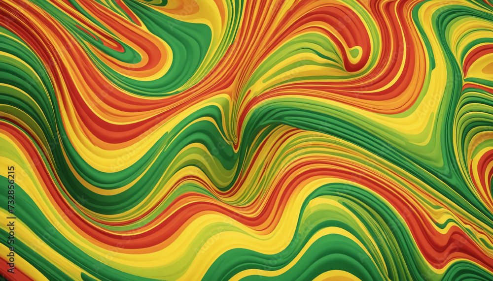 Vibrant 3D Waves in Bright Green and Yellow for Dynamic Abstract Background Vibrant 3D Waves in Bright Green and Yellow for Dynamic Abstract Background