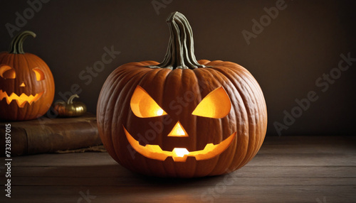 Spooky Pumpkin with Glowing Halloween Lights
