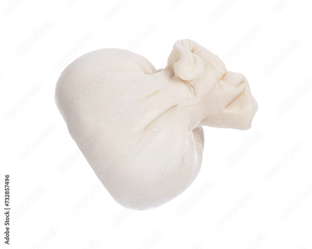 Obraz premium Uncooked khinkali (dumpling) isolated on white. Georgian cuisine