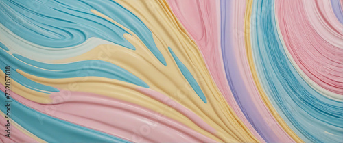 Vibrant pastel wave design on textured silicone surface