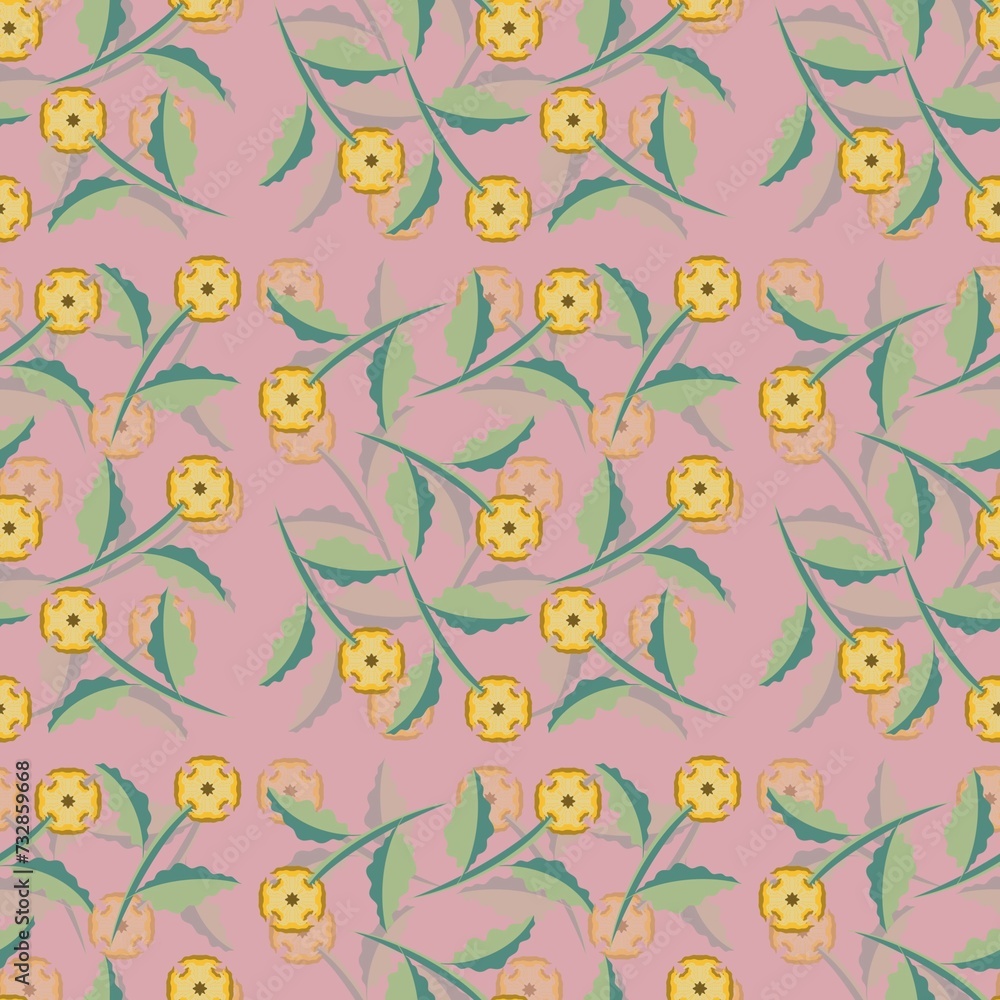 Fototapeta premium seamless pattern with autumn leaves