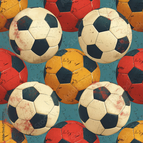 soccer Pattern Tile for seamless backgrounds and for filling surfaces, ai generated