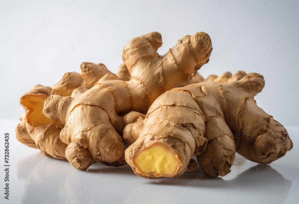 Ginger root isolated on white background. Ginger root isolated on white background.