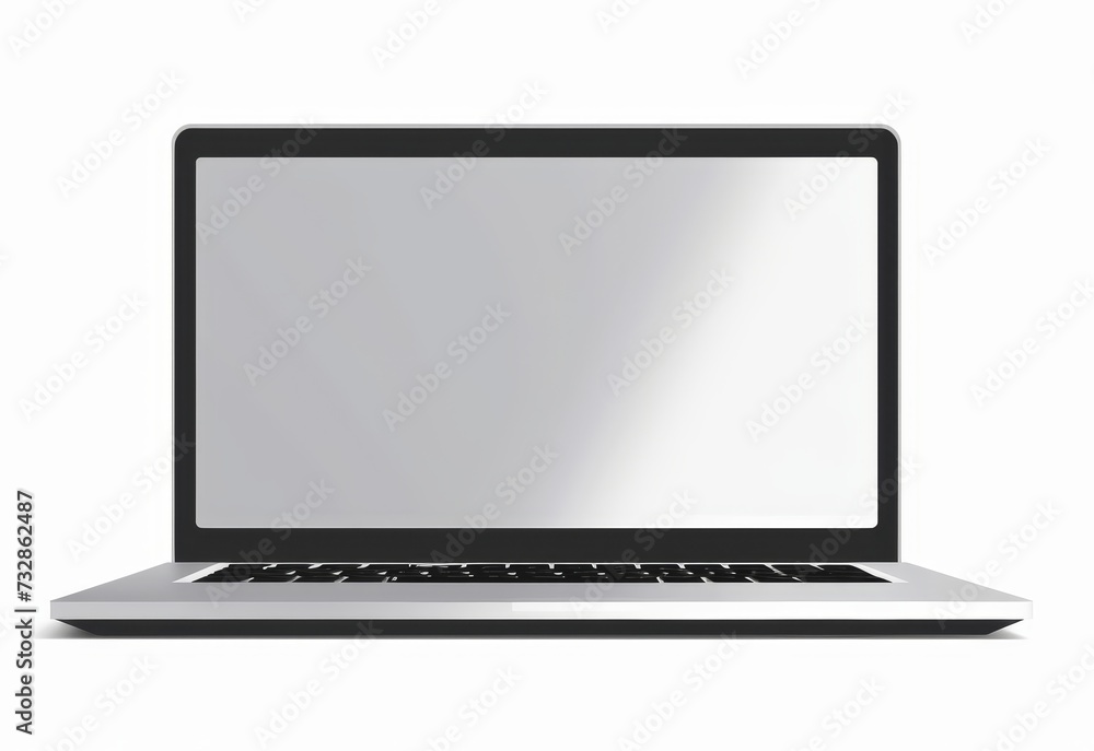 Laptop with blank screen isolated on white background Laptop with blank screen isolated on white background