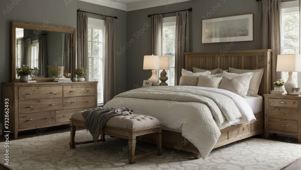 Fototapeta premium modern house,bedroom design,interior design