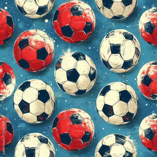 soccer Pattern Tile for seamless backgrounds and for filling surfaces  ai generated