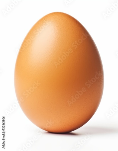 Brown egg isolated on white background