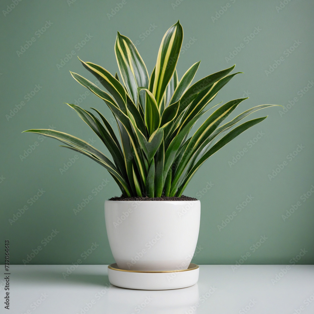 Potted snake plant on transparent background Potted snake plant on transparent background