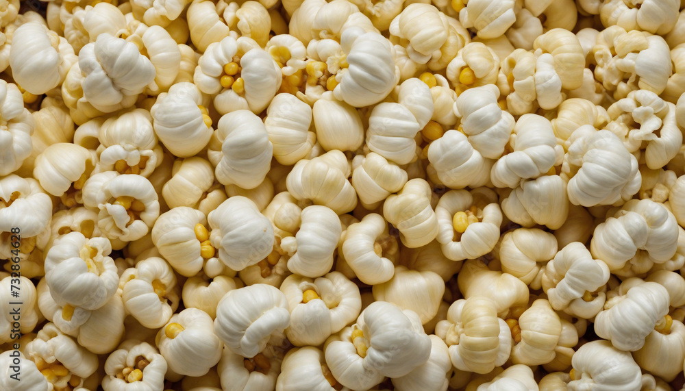 Popcorn stack on clean white background Popcorn stack on clean white background