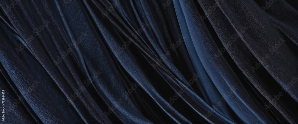 Fototapeta premium Bronze-toned abstract wave of cool lighting against black background