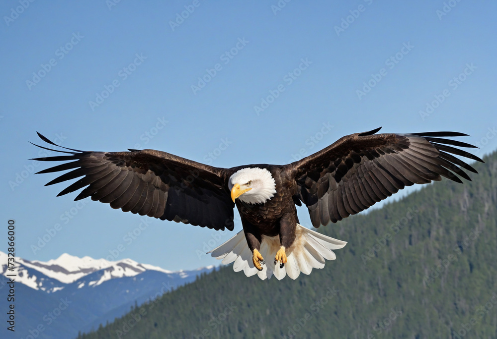 Majestic bird soaring in the sky Majestic bird soaring in the sky