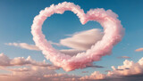 Romantic Heart Shaped Cloud Captured in a Vibrant Sky - A Beautiful Symbol of Love and Romance Manifested in Nature's Splendid Colors