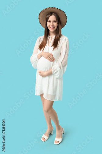 Beautiful young pregnant wo...