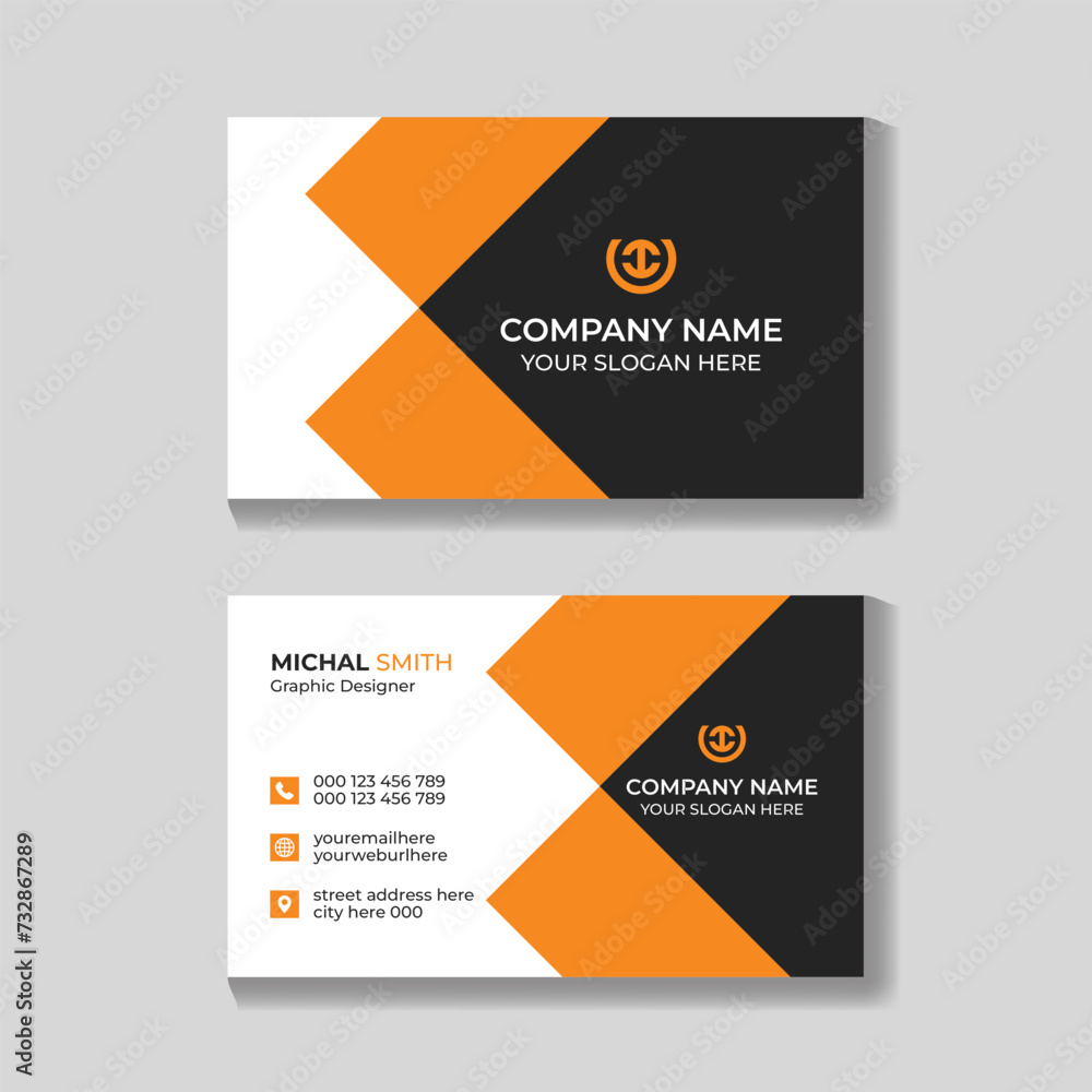 Professional creative modern clean business card design template