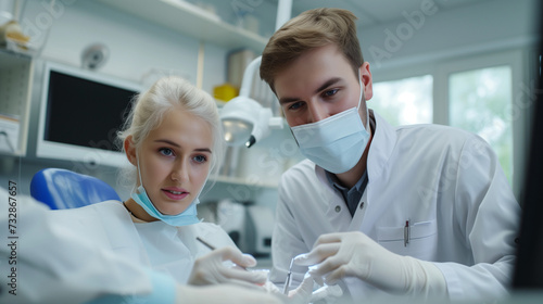 Young Dental Technician Learns from Senior Dentist in Modern Lab