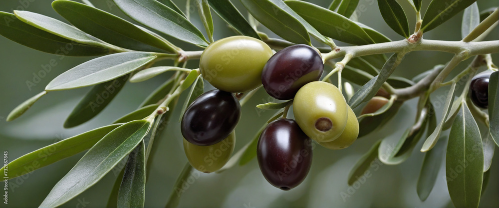 Delicious and ripe olives on an olive branch, trimmed Delicious and ripe olives on an olive branch, trimmed