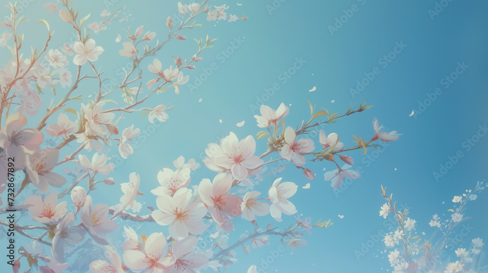 Tree Painting With White Flowers Tree Painting With White Flowers