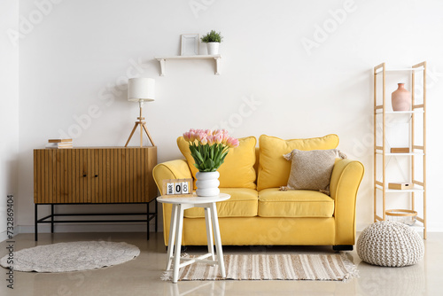Interior of light living ro...