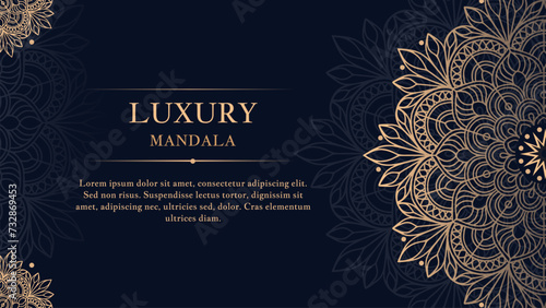 Luxury mandala background with golden pattern style Ramadan Style Decorative mandala