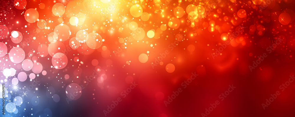 Vibrant Abstract Red and Gold Bokeh Background for Festive Occasions