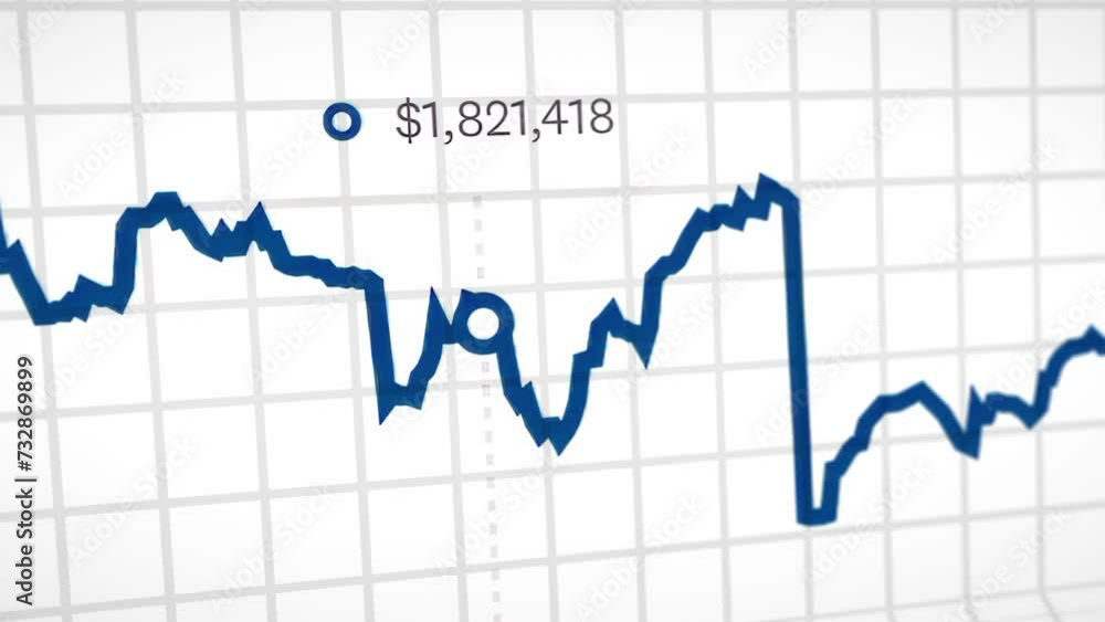 A close-up view of an investment graph. A close-up view of an investment graph.