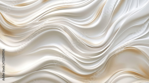A mesmerizing ivory fabric adorned with abstract wavy lines, evoking a sense of elegant simplicity and fluid movement
