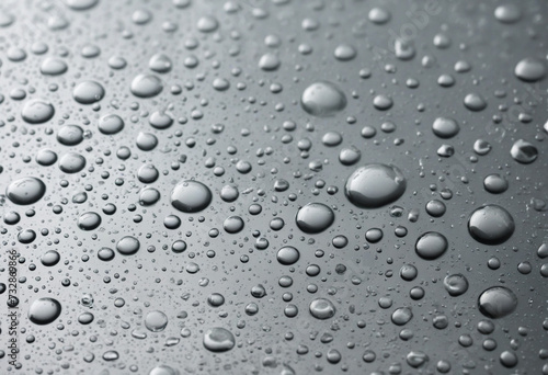 Wallpaper Mural Damp water droplets on grey glass Torontodigital.ca