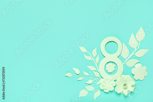 Frame with paper figure 8 a...