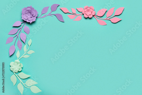 Frame made of colorful pape...