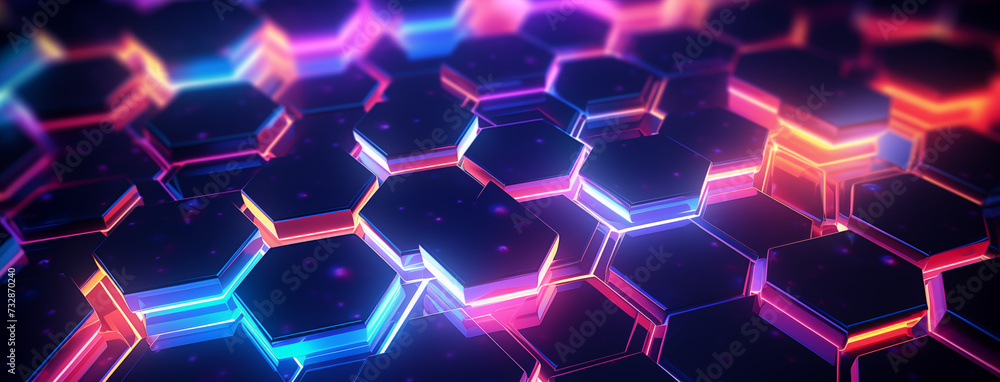 Vibrant Hex Grid Illumination Vibrant Hex Grid Illumination