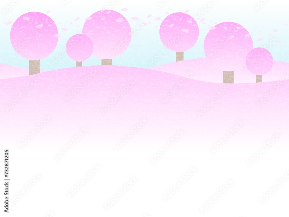 桜の背景　A （和紙）