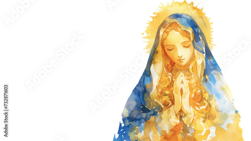 Holy mary watercolor