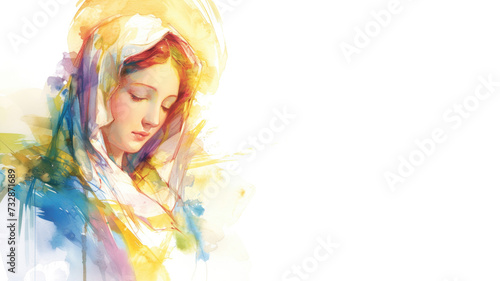 Virgin mary watercolor Religious design art  Mary  holy Mary