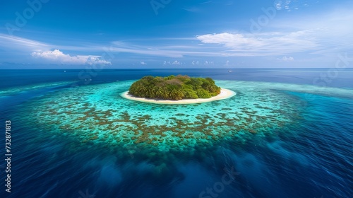 a touristic island shore