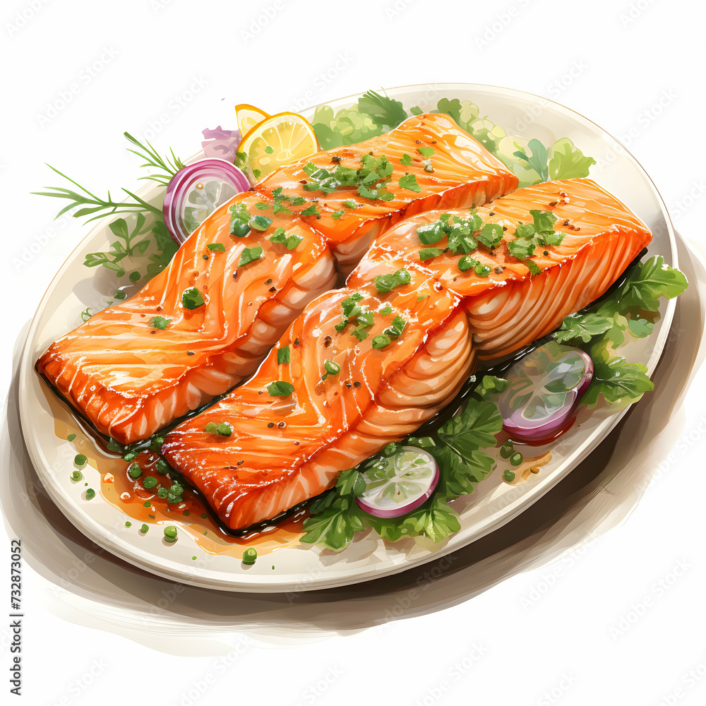 salmon with lemon salmon with lemon