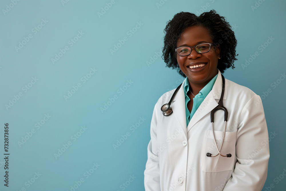 Medical Professional with Blue Background Medical Professional with Blue Background