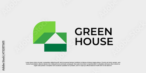 green home logo, green city icon, green environment company