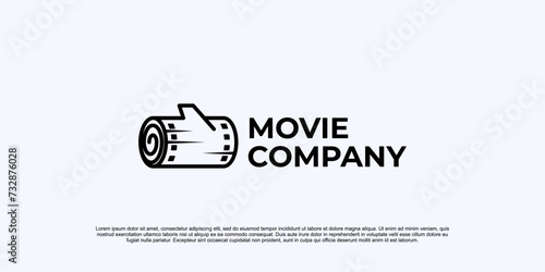 premium wood tree and vector film logo icon design