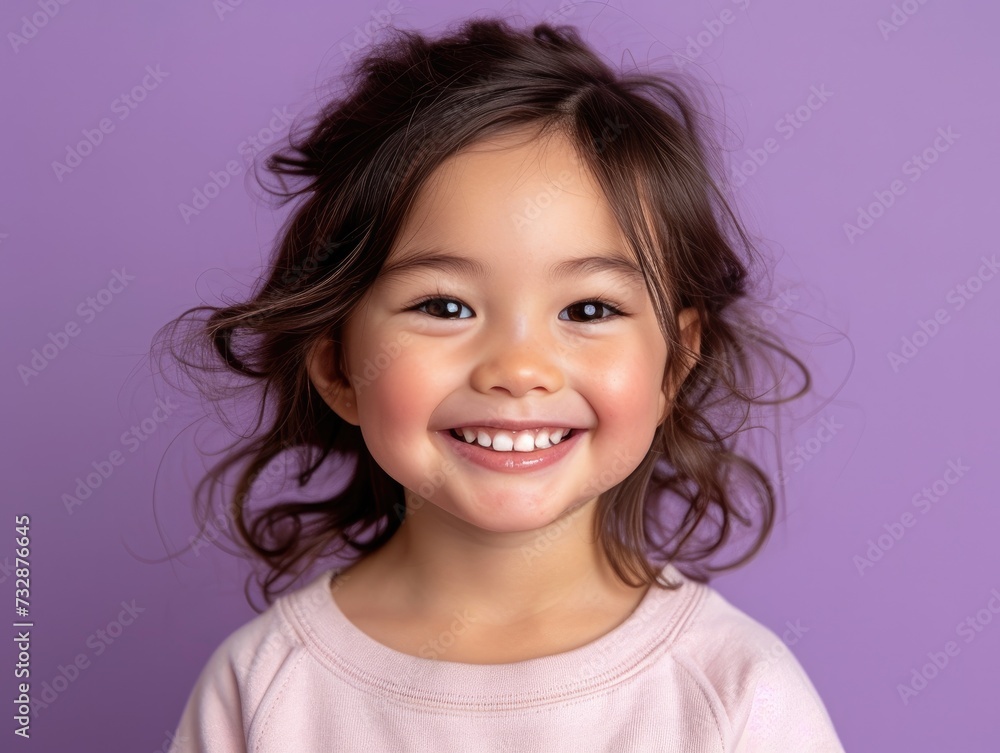 little Asian girl with colorful sweatshirt in professional colorful photo studio background little Asian girl with colorful sweatshirt in professional colorful photo studio background