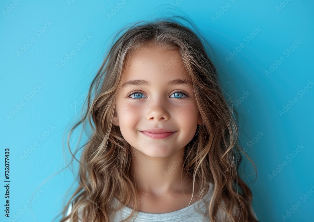 little caucasian girl with colorful sweatshirt in professional colorful photo studio background little caucasian girl with colorful sweatshirt in professional colorful photo studio background