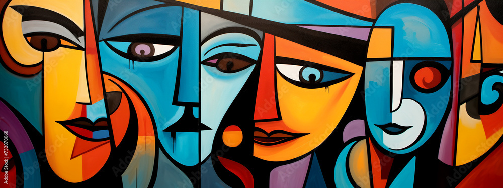 Graffiti Colorful Women - Cubism Graffiti Colorful Women - Cubism
