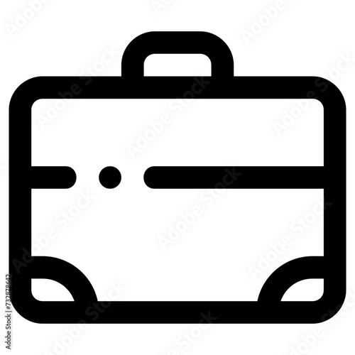 briefcase icon, simple vector design