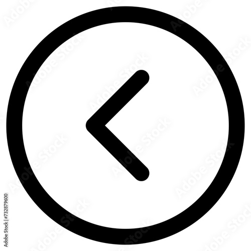left arrow icon, simple vector design photo